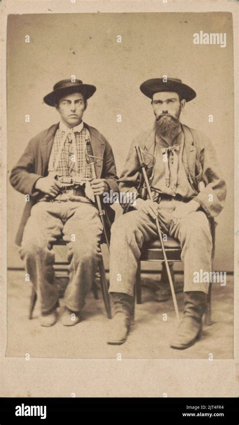 Two unidentified Border Ruffians with swords) - Blackall, photographer, Clinton, Iowa Stock ...