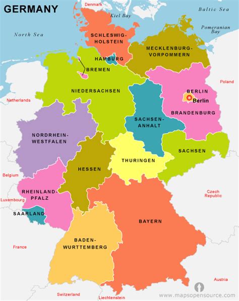 Germany Country Profile | Free Maps of Germany | Open Source Maps of Germany | Facts about ...