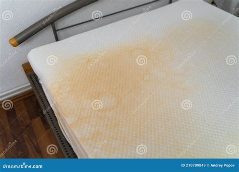 Dirty Mattress with Yellow Stains Stock Image - Image of sickness ...