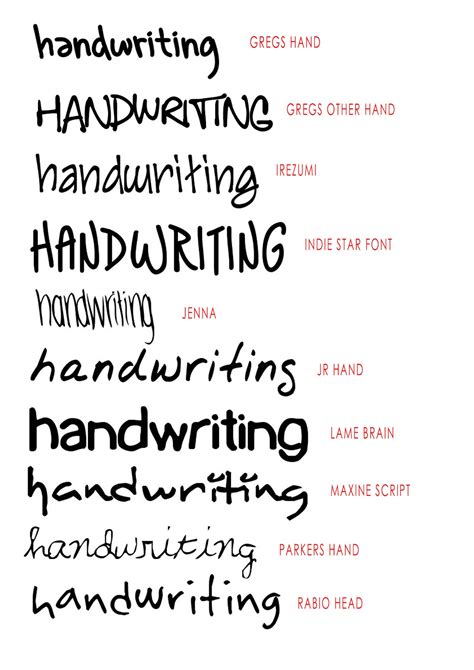 Design Context: HANDWRITING FONTS