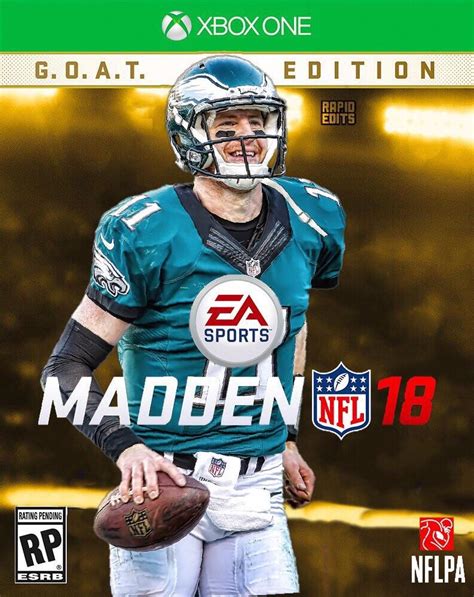 I fixed the Madden 18 Cover to accurately represent the G.O.A.T. Edition name : r/eagles