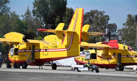 Photos: Back in LA from Canada, two Super Scooper firefighting aircraft ...