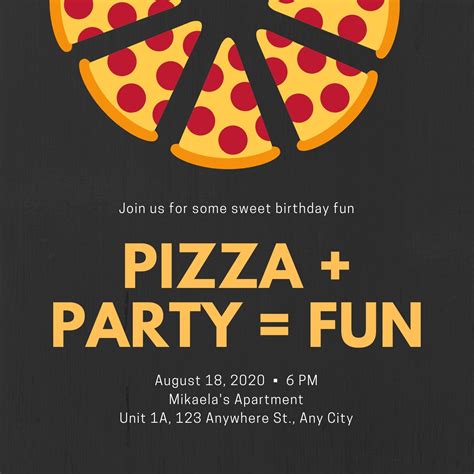 Farewell Pizza Party Invitation