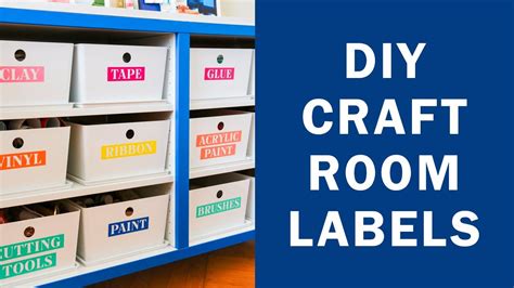 DIY Craft Room Organization Labels - YouTube
