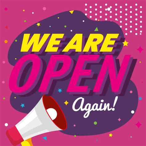 We Are Open Again Sign Illustrations, Royalty-Free Vector Graphics & Clip Art - iStock