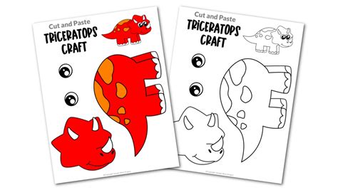 Free Printable Triceratops Craft Template - Simple Mom Project