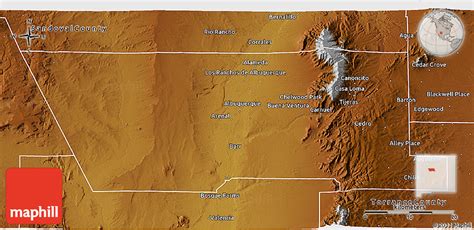 Physical 3D Map of Bernalillo County