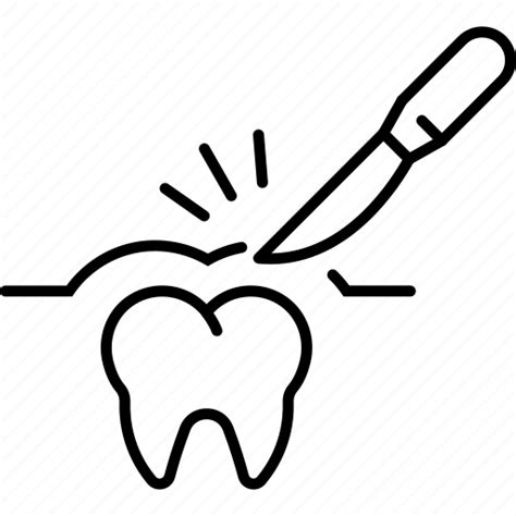 Dentist, knife, maxillofacial, oral, pericoronitis, surgery icon - Download on Iconfinder