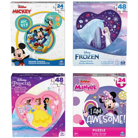 Disney, 4-Pack Jigsaw Puzzles 24pc 48pc, for Kids Ages 3 and up ...