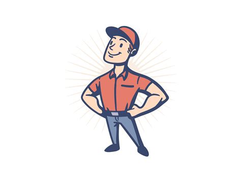 Retro Handyman Mascot Logo by Suhandi on Dribbble