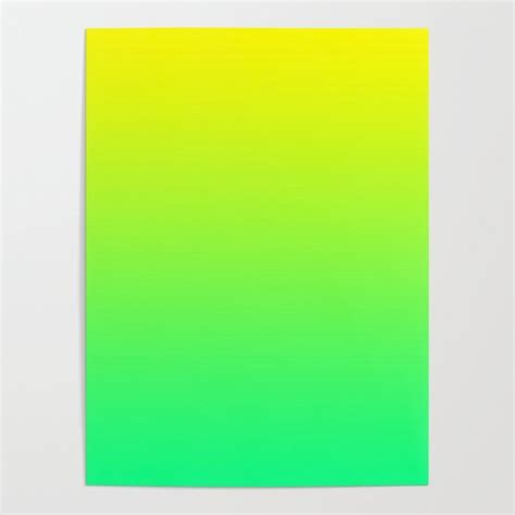 Yellow and Cold-Green Gradient N007 Poster by Color Gradient - 18" X 24" | Color design ...