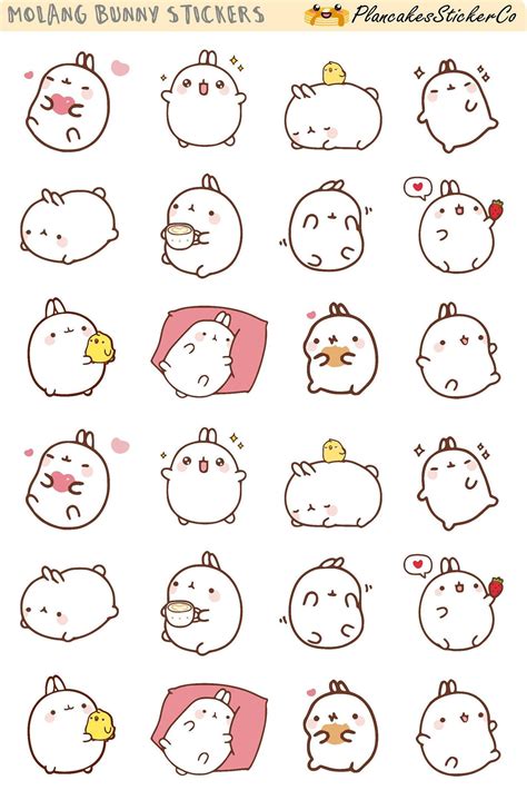 Molang Bunny Stickers Bunny Stickers Animal Stickers Rabbit | Etsy ...