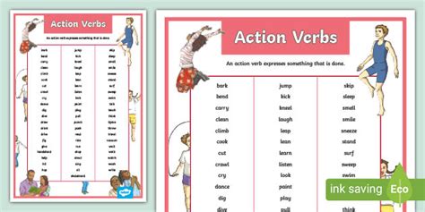 Action Verbs Word Mat - Action Verbs List - Primary Resource