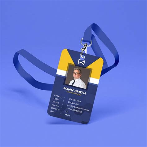 Employee id card template - Free Hindi Design