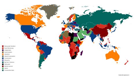 Ruling political parties Ideology : r/MapPorn