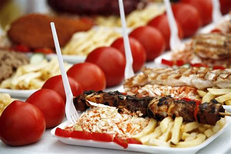 Shish Kebab Middle Vegetables National Photo Background And Picture For ...