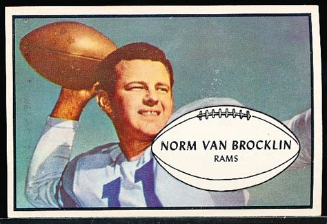 Lot Detail - 1953 Bowman Football- #11 Norm Van Brocklin, Rams