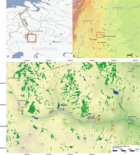 Map of the study area in the Trans-Urals, Russia; a outline map; b:... | Download Scientific Diagram