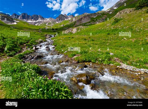 Mountain streams, American Basin, San Juan Mountains range of the Stock ...