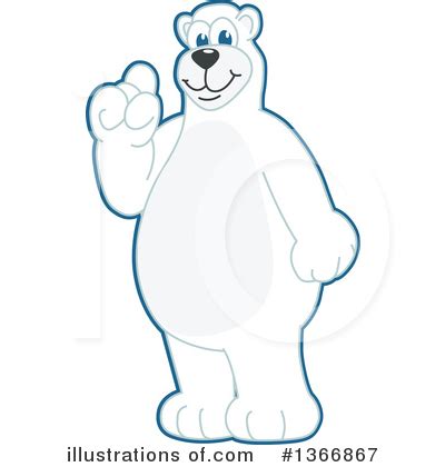 Polar Bear School Mascot Clipart #1366867 - Illustration by Mascot Junction