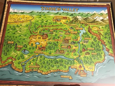 Have the Stardew Valley map poster hanging above my monitor and I'm still in love with it. : r ...