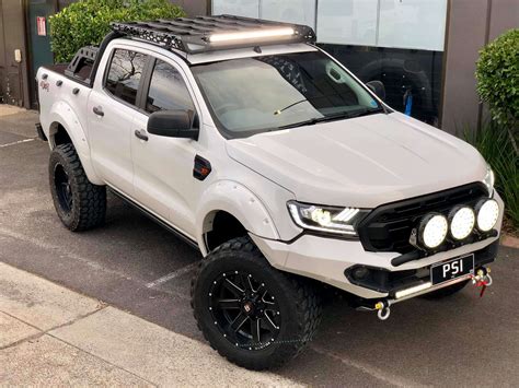 Ford Ranger T6/Wildtrak 3rd Gen (2012-2019) Slimline II Roof Rack Kit Low Profile By Front ...