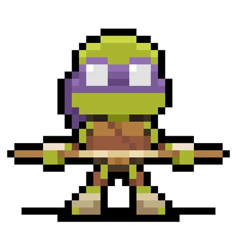 Ninja Turtles Pixel Art Pattern Pixel Art Pattern, Teenage Mutant Ninja ...