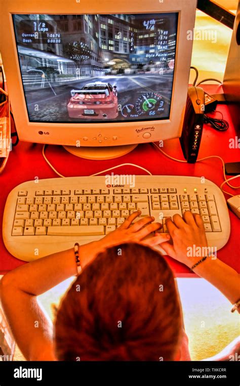 Child playing video games Stock Photo - Alamy