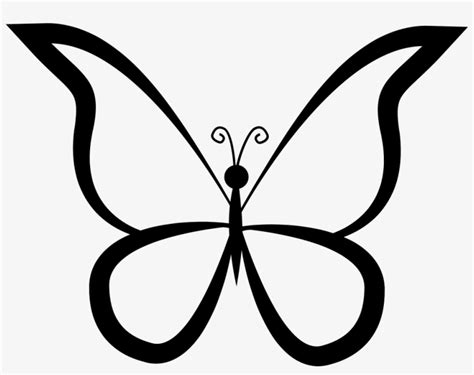 Butterfly Outline Design From Top View Comments - Clipart Pic Outline Of Butterfly Transparent ...