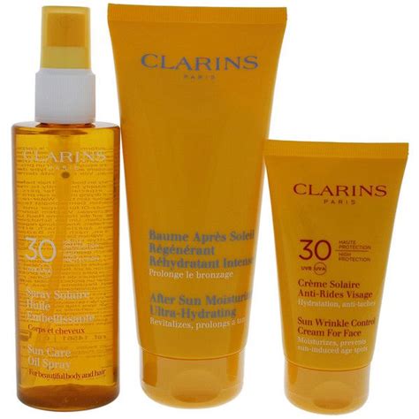 Clarins 3Pc Sun Protection Essentials Uva/Uvb 30 ($70) liked on ...