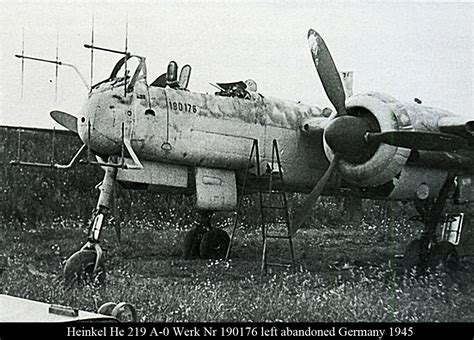 Asisbiz,Heinkel He 219A Uhu,HEINKEL-HE-219 Heinkel He 219A0,Werk,Nr,190176,left,abandoned ...