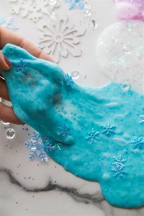 Frozen Slime Recipe For Anna and Elsa Fans - Little Bins for Little Hands