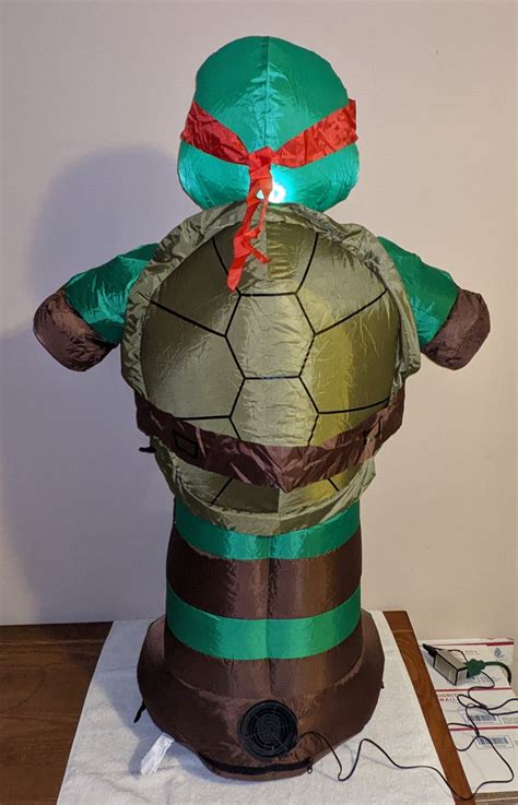 TMNT Raphael Happy Birthday 3.5 Feet Tall Airblown Fan Inflatable Teenage Mutant Ninja Turtles Gemmy