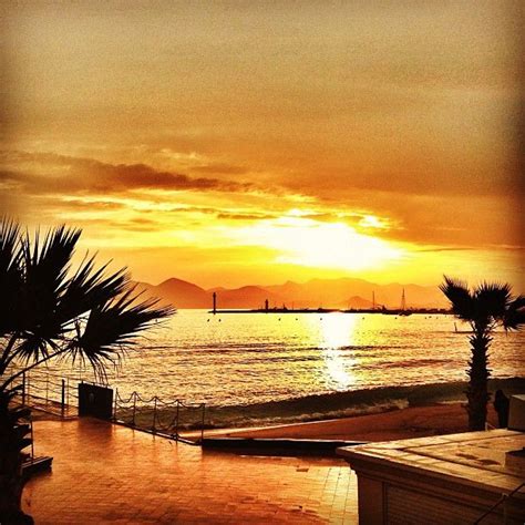 Sunset in Cannes Photo by mobileheim Cannes, Road Trip, France, Celestial, Sunset, Instagram ...