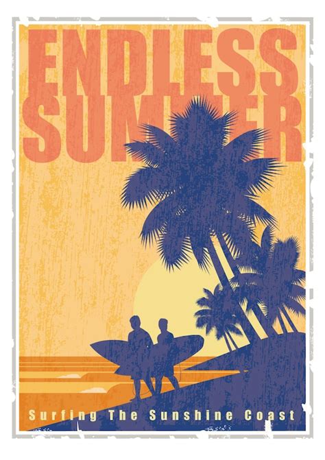 Vintage Surf Poster Vintage Travel Poster Vintage Print | Etsy