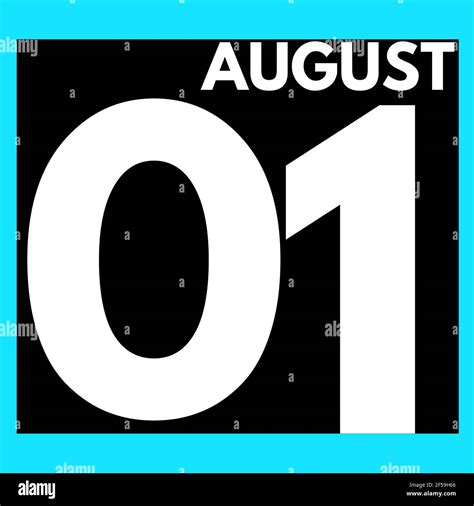 August 1 . Modern daily calendar icon .date ,day, month .calendar for the month of August Stock ...