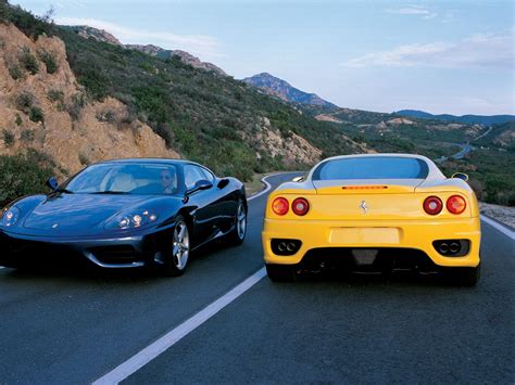 Black and Yellow Ferrari 360 Modena Wallpaper | Urban Art Wallpaper