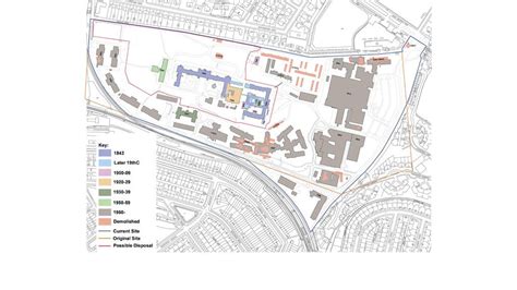 Scotland, Glasgow, Gartnavel Royal Hospital - lots of changes from 1843 up to new construction ...