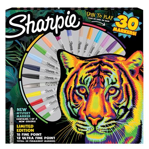 Sharpie Permanent Marker Spinner Pack, Assorted Colors + 1 Mystery ...