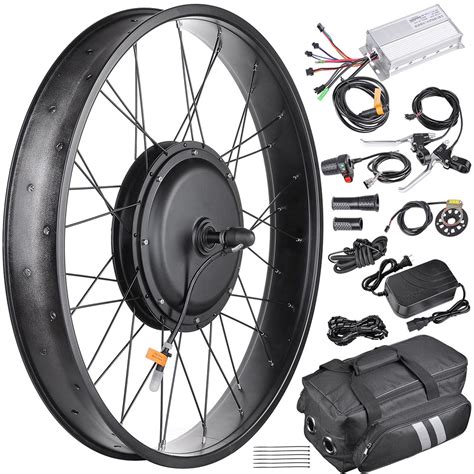 48V Front Fat Tire Electric Bike Conversion Kit 20"/3 1/4" 26"/3 1/4 ...