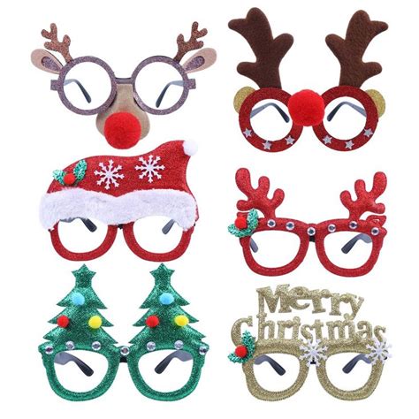 Party Favor Christmas Glasses Frames Costume Eyeglasses for Kids | Christmas props, Christmas ...