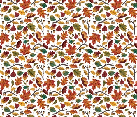 Fall Leaf Pattern fabric - ldotillustration - Spoonflower