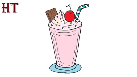 How to Draw A Milkshake cup Step by Step