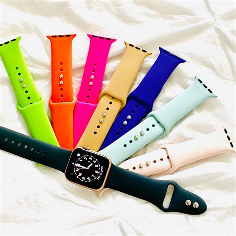 Solid Color Silicone Band For Apple Watch Multiple Colors Available ...