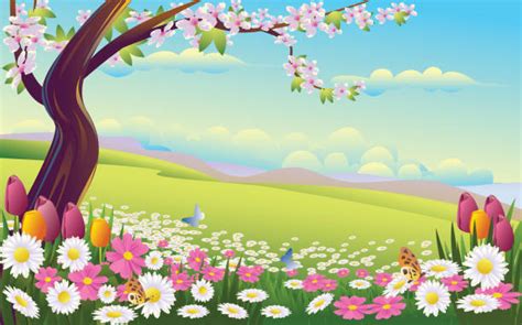 Best Clip Art Of A Spring Scenery Illustrations, Royalty-Free Vector ...