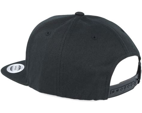 Classic 5 Panel Black Snapback - Yupoong caps - Hatstoreworld.com