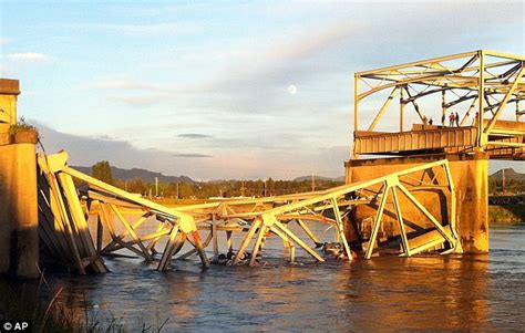 Mystery Bridge Collapse: An Interstate Bridge over the Skagit River collapses in Washington ...