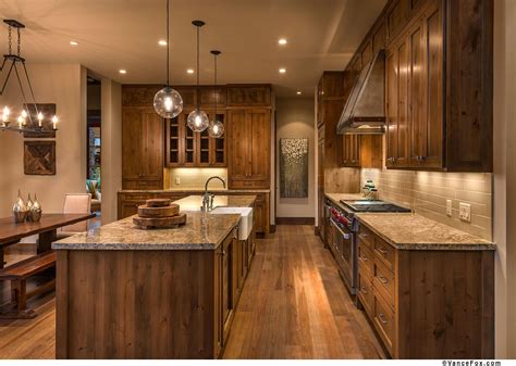 Take Away: Love the knotty alder wood and color stain of these cabinets ...