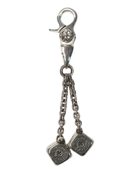 Chrome Hearts Silver Dice Keychain Clip