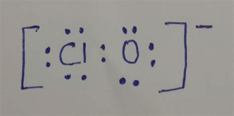 Draw the Lewis structure of the hypochlorite ion, CIO- - WizEdu